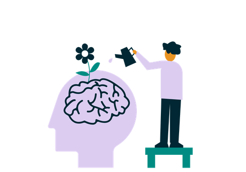 Illustration für den Unternehmenswert Achtsamkeit